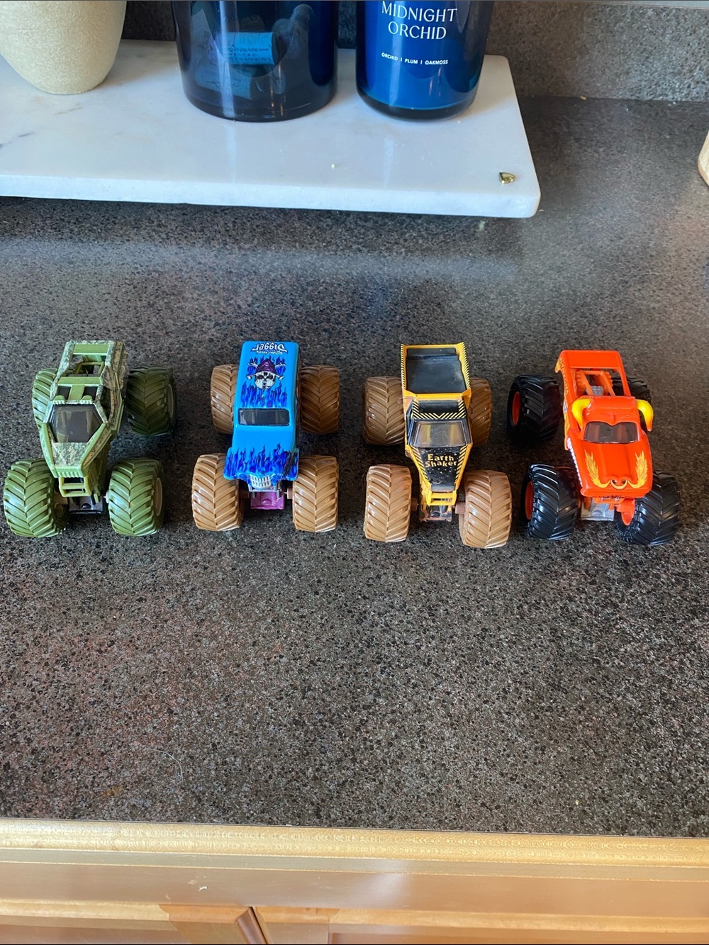 Monster Truck Toy Bundle - Monster Jam set of 4 (1:64 scale)